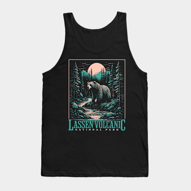 Lassen Volcanic US National Park Backpacking Camping Hiking Tank Top by Sassee Designs